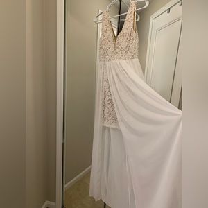 Lulus white lace dress